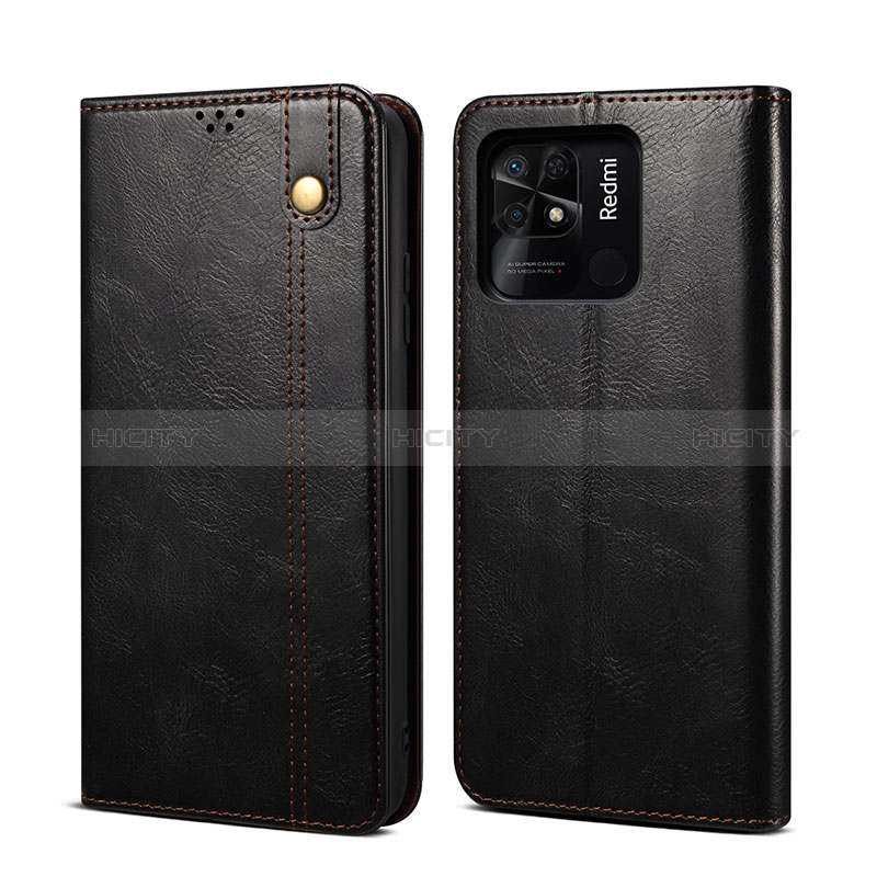 Coque Portefeuille Livre Cuir Etui Clapet B01S pour Xiaomi Redmi 10 Power Noir Plus