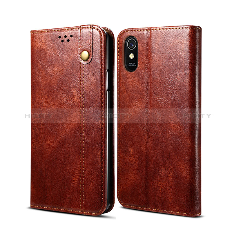 Coque Portefeuille Livre Cuir Etui Clapet B01S pour Xiaomi Redmi 9i Marron Plus