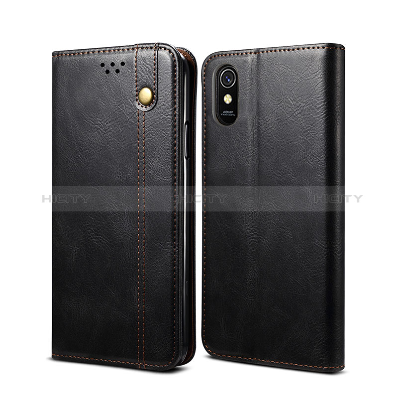 Coque Portefeuille Livre Cuir Etui Clapet B01S pour Xiaomi Redmi 9i Noir Plus