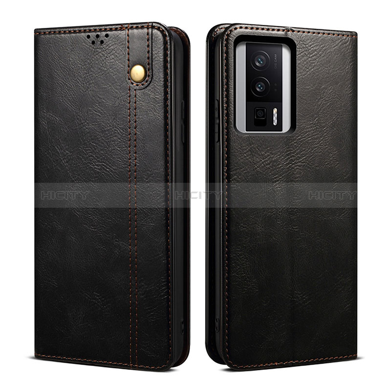 Coque Portefeuille Livre Cuir Etui Clapet B01S pour Xiaomi Redmi K60 5G Noir Plus