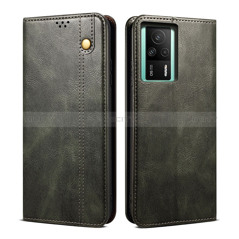 Coque Portefeuille Livre Cuir Etui Clapet B01S pour Xiaomi Redmi K60E 5G Vert Plus