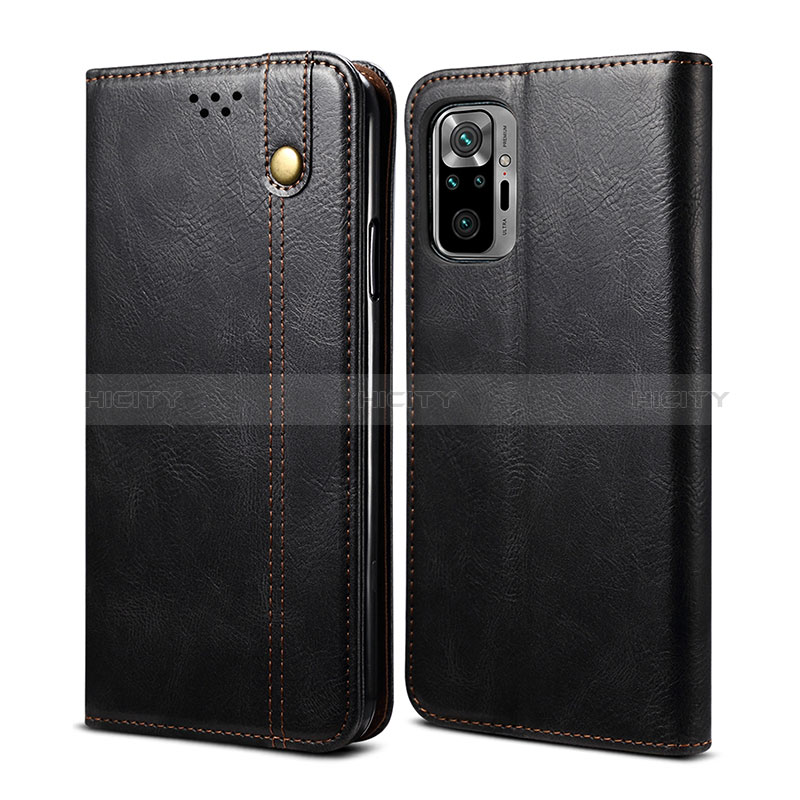 Coque Portefeuille Livre Cuir Etui Clapet B01S pour Xiaomi Redmi Note 10 4G Noir Plus