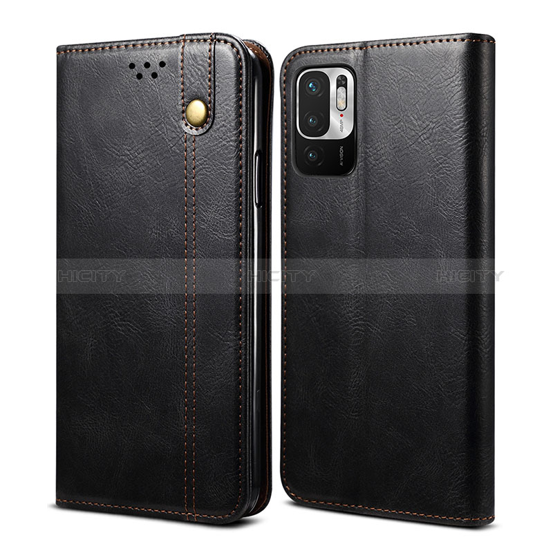 Coque Portefeuille Livre Cuir Etui Clapet B01S pour Xiaomi Redmi Note 10T 5G Noir Plus