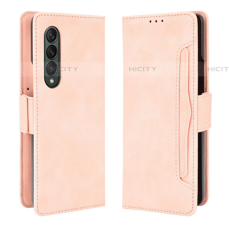 Coque Portefeuille Livre Cuir Etui Clapet B01Y pour Samsung Galaxy Z Fold4 5G Rose Plus