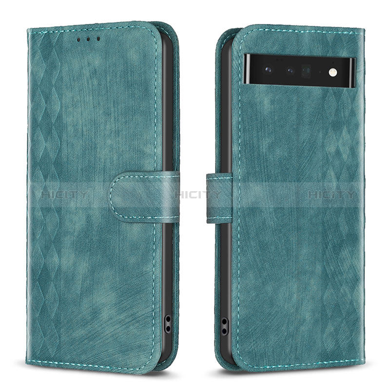 Coque Portefeuille Livre Cuir Etui Clapet B02F pour Google Pixel 7 Pro 5G Vert Plus