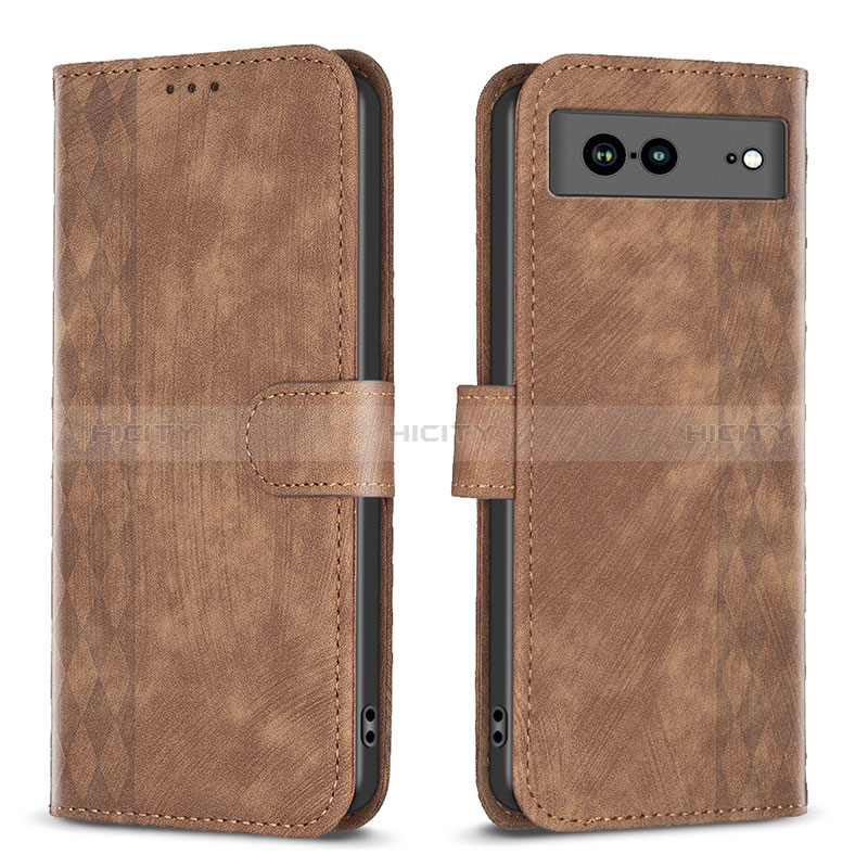 Coque Portefeuille Livre Cuir Etui Clapet B02F pour Google Pixel 7a 5G Marron Plus