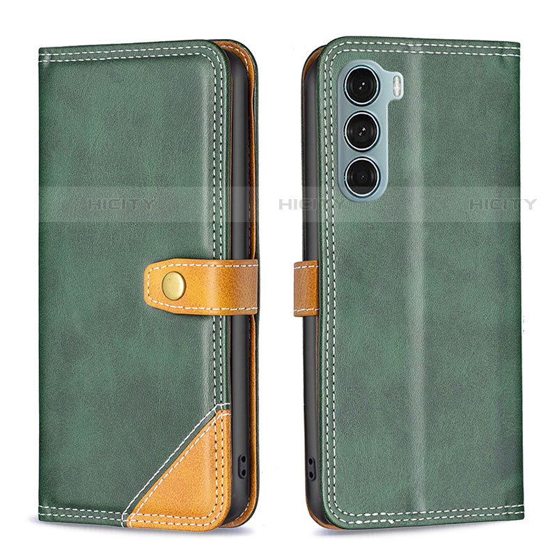 Coque Portefeuille Livre Cuir Etui Clapet B02F pour Motorola Moto Edge S30 5G Vert Plus