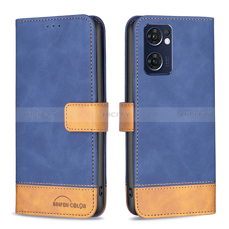 Coque Portefeuille Livre Cuir Etui Clapet B02F pour OnePlus Nord CE 2 5G Bleu Plus