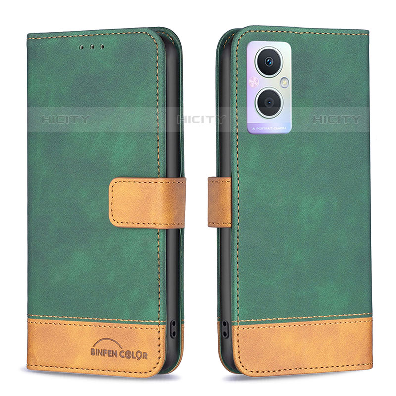 Coque Portefeuille Livre Cuir Etui Clapet B02F pour OnePlus Nord N20 5G Vert Plus