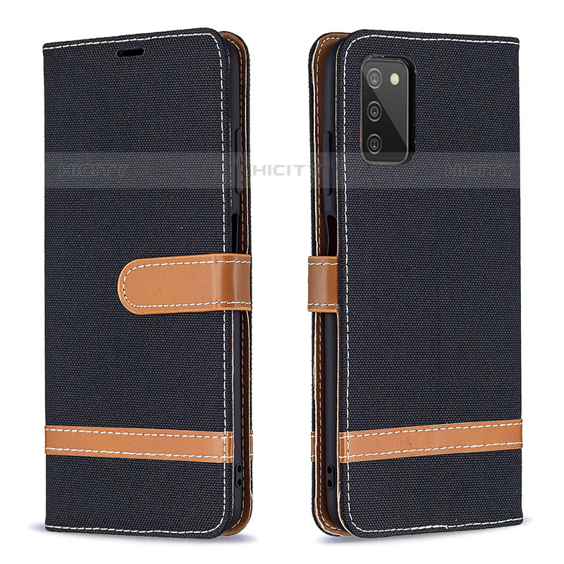 Coque Portefeuille Livre Cuir Etui Clapet B02F pour Samsung Galaxy M02s Noir Plus