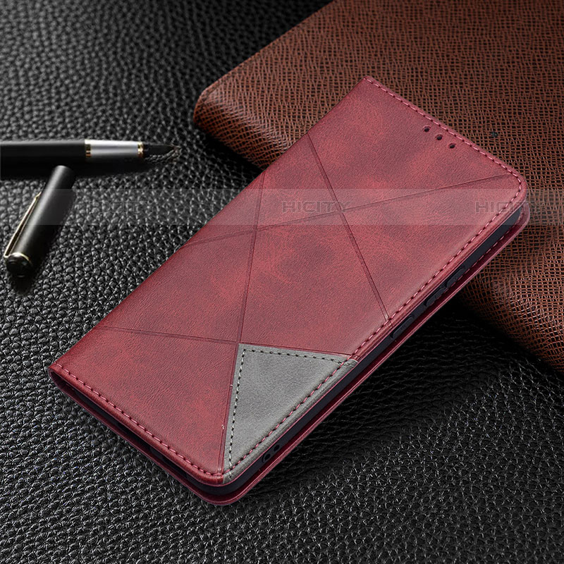 Coque Portefeuille Livre Cuir Etui Clapet B02F pour Samsung Galaxy S21 Plus 5G Rouge Plus