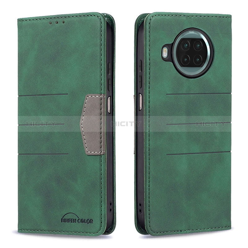 Coque Portefeuille Livre Cuir Etui Clapet B02F pour Xiaomi Mi 10i 5G Vert Plus