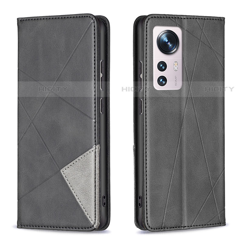 Coque Portefeuille Livre Cuir Etui Clapet B02F pour Xiaomi Mi 12S 5G Noir Plus