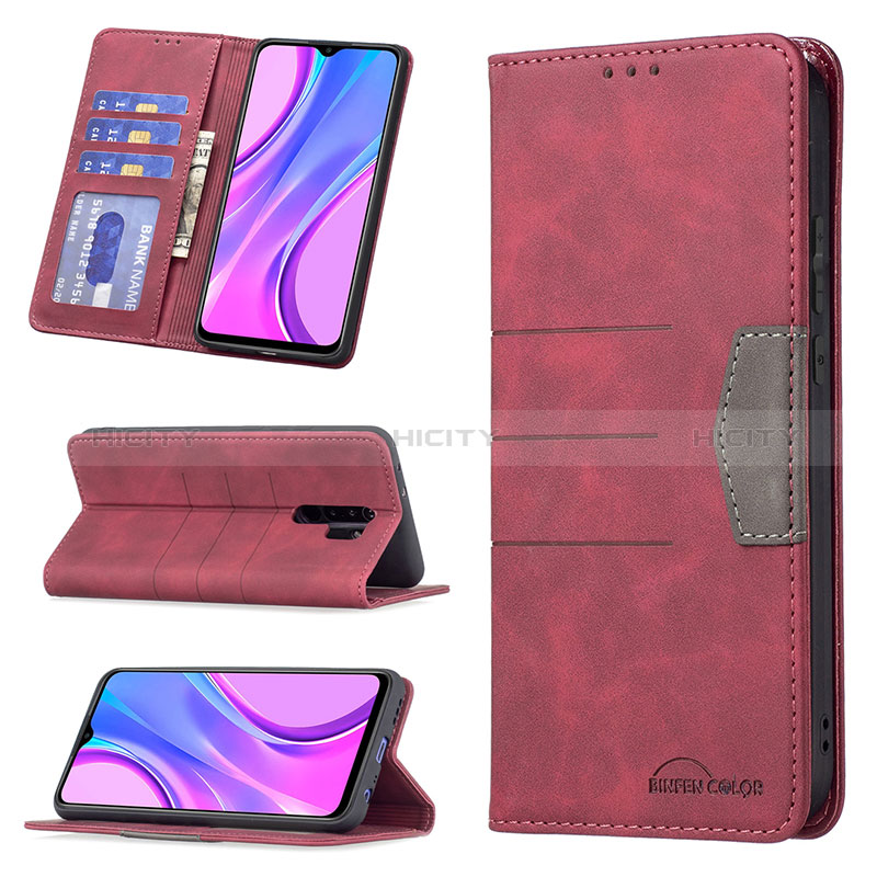 Coque Portefeuille Livre Cuir Etui Clapet B02F pour Xiaomi Redmi 9 Prime India Plus