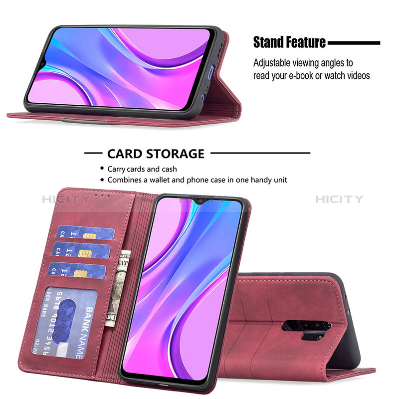 Coque Portefeuille Livre Cuir Etui Clapet B02F pour Xiaomi Redmi 9 Prime India Plus