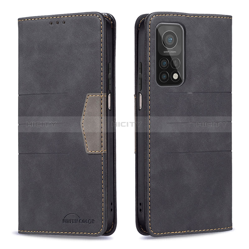 Coque Portefeuille Livre Cuir Etui Clapet B02F pour Xiaomi Redmi K30S 5G Noir Plus