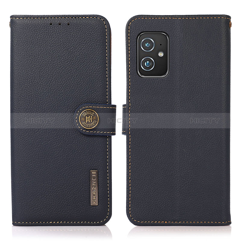 Coque Portefeuille Livre Cuir Etui Clapet B02H pour Asus ZenFone 8 Mini Bleu Plus