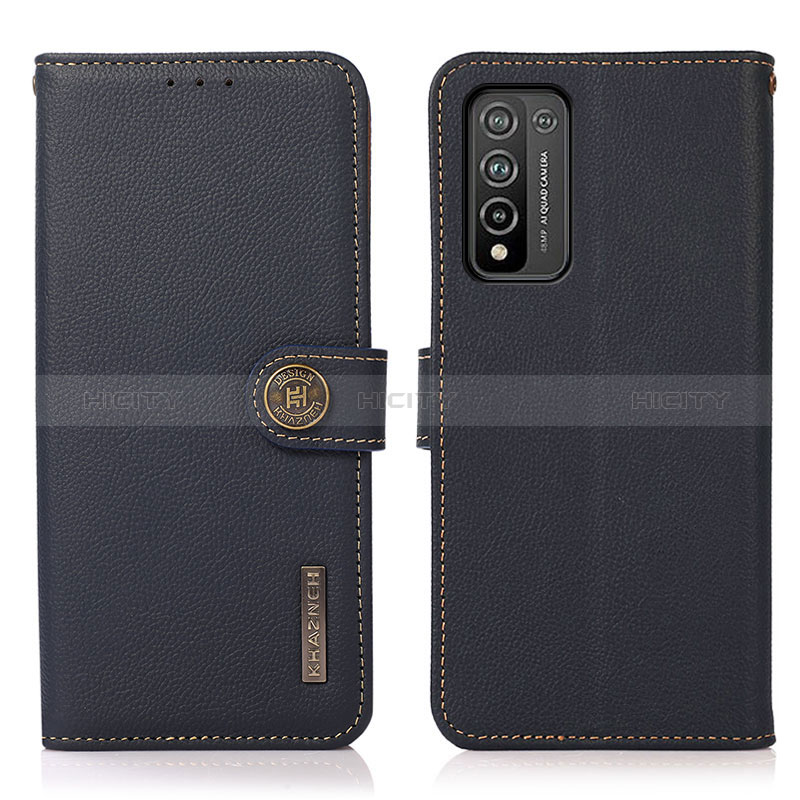 Coque Portefeuille Livre Cuir Etui Clapet B02H pour Huawei Honor 10X Lite Bleu Plus