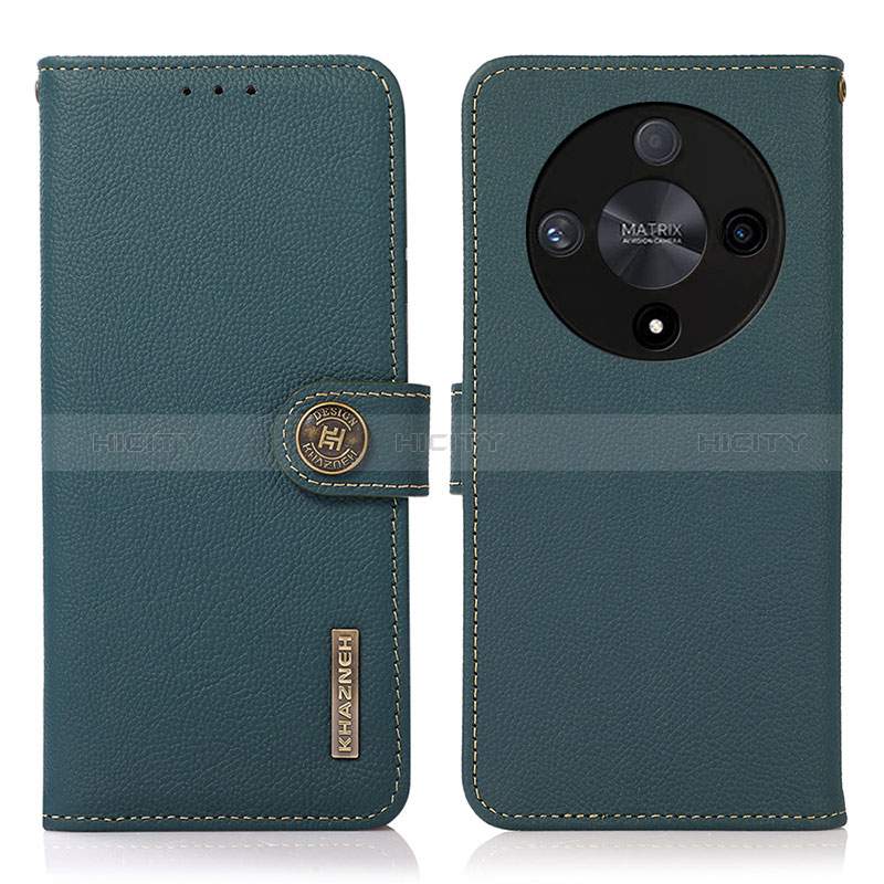 Coque Portefeuille Livre Cuir Etui Clapet B02H pour Huawei Honor X9b 5G Vert Plus