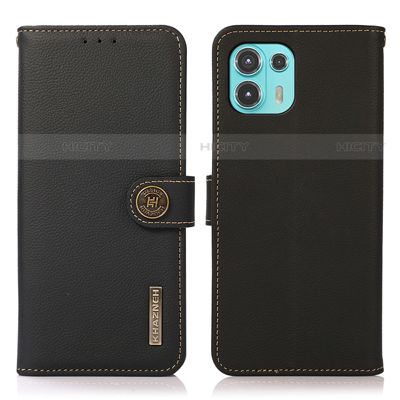 Coque Portefeuille Livre Cuir Etui Clapet B02H pour Motorola Moto Edge 20 Lite 5G Noir Plus