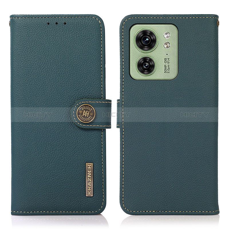 Coque Portefeuille Livre Cuir Etui Clapet B02H pour Motorola Moto Edge (2023) 5G Vert Plus