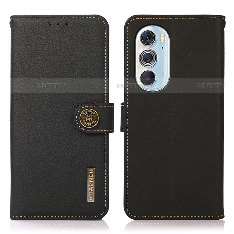 Coque Portefeuille Livre Cuir Etui Clapet B02H pour Motorola Moto Edge Plus (2022) 5G Noir Plus