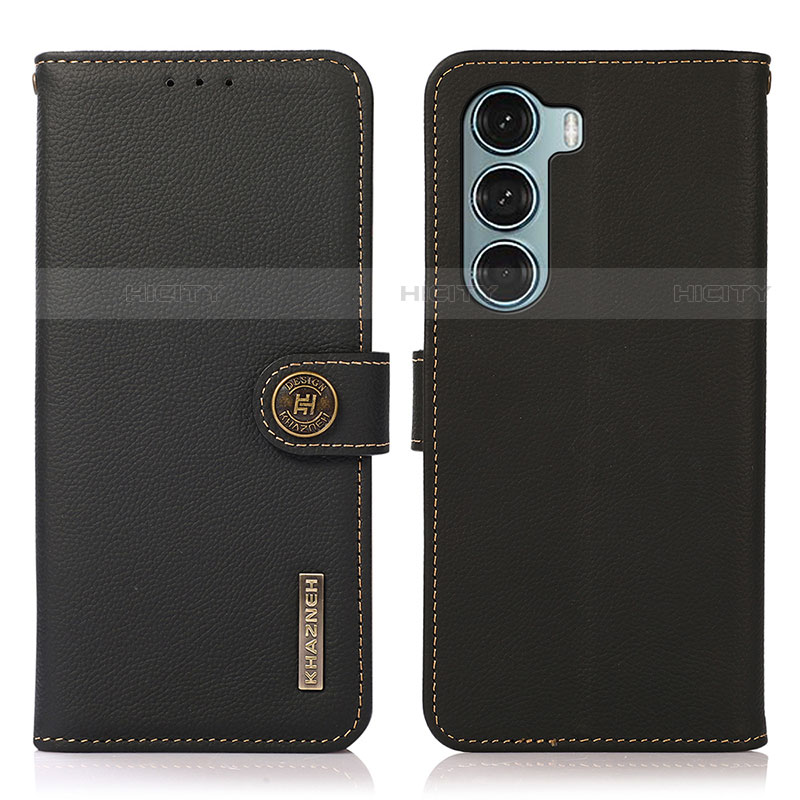 Coque Portefeuille Livre Cuir Etui Clapet B02H pour Motorola Moto Edge S30 5G Noir Plus