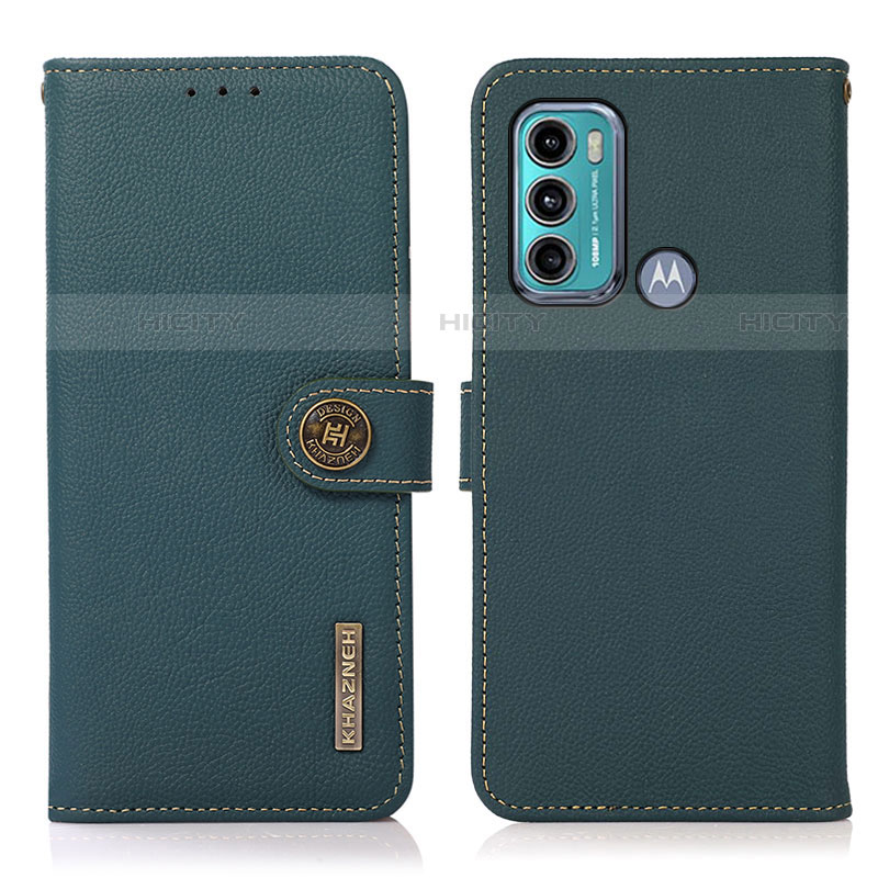 Coque Portefeuille Livre Cuir Etui Clapet B02H pour Motorola Moto G40 Fusion Vert Plus