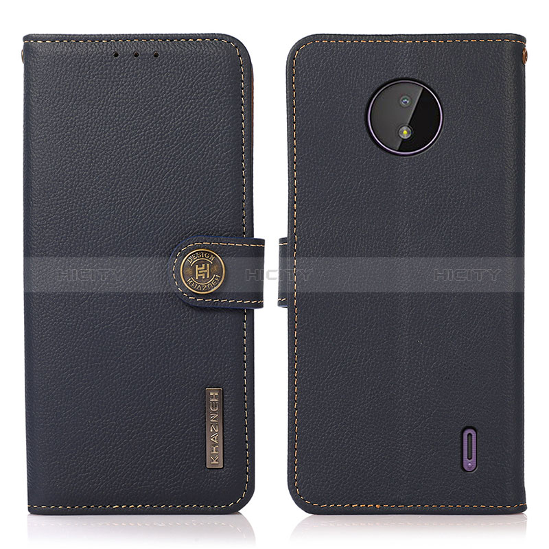 Coque Portefeuille Livre Cuir Etui Clapet B02H pour Nokia C10 Bleu Plus