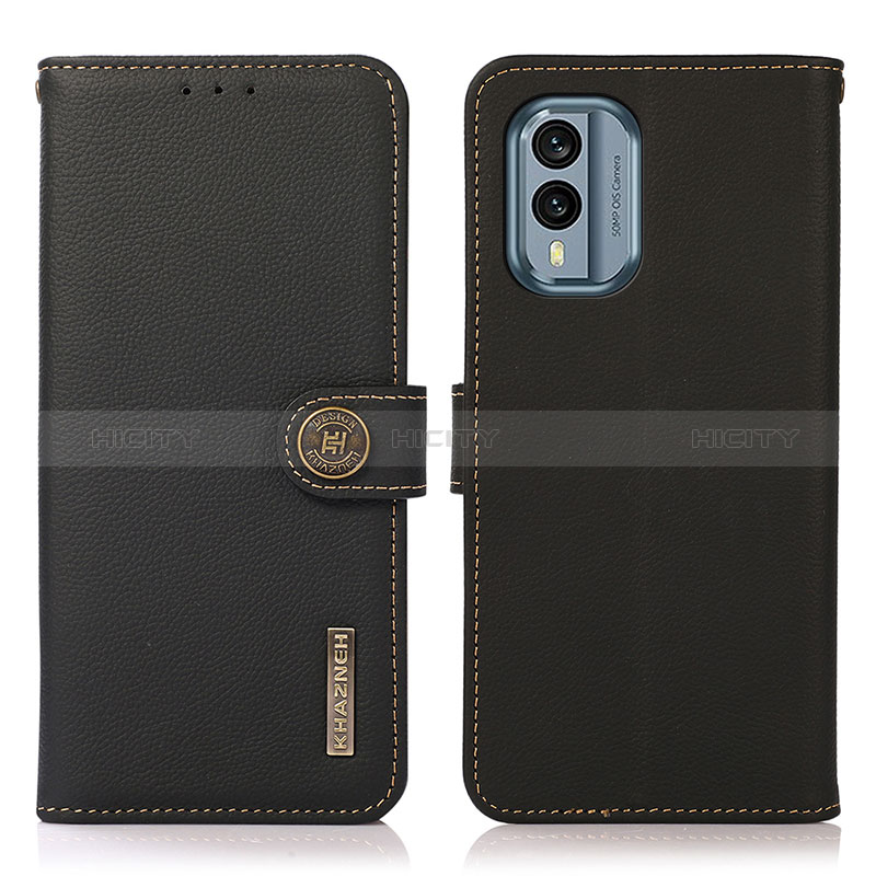 Coque Portefeuille Livre Cuir Etui Clapet B02H pour Nokia X30 5G Noir Plus