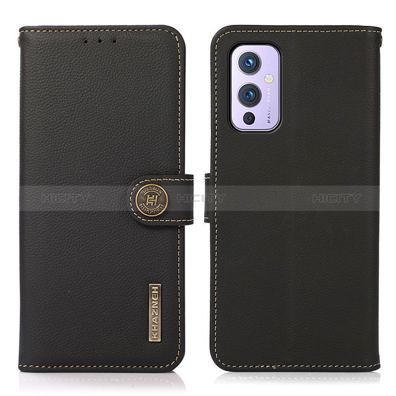 Coque Portefeuille Livre Cuir Etui Clapet B02H pour OnePlus 9 5G Noir Plus