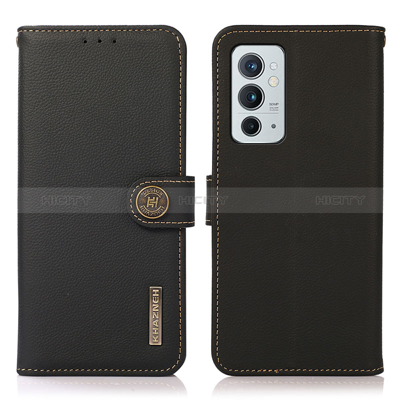 Coque Portefeuille Livre Cuir Etui Clapet B02H pour OnePlus 9RT 5G Noir Plus