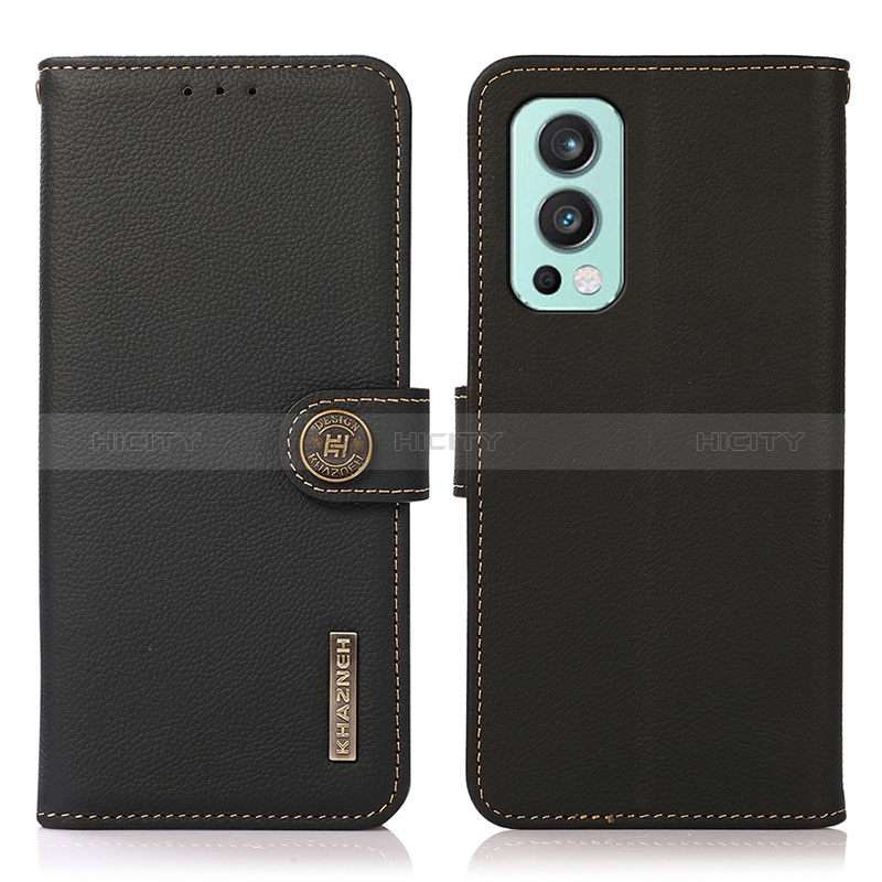 Coque Portefeuille Livre Cuir Etui Clapet B02H pour OnePlus Nord 2 5G Noir Plus