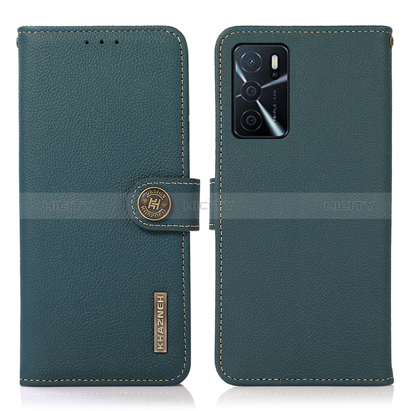 Coque Portefeuille Livre Cuir Etui Clapet B02H pour Oppo A16 Vert Plus