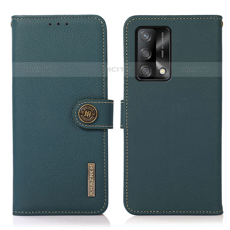 Coque Portefeuille Livre Cuir Etui Clapet B02H pour Oppo A74 4G Vert Plus