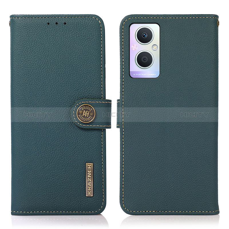 Coque Portefeuille Livre Cuir Etui Clapet B02H pour Oppo A96 5G Vert Plus