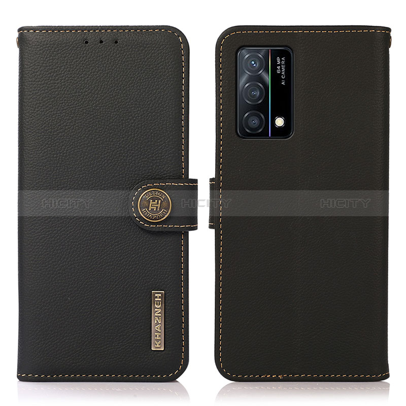 Coque Portefeuille Livre Cuir Etui Clapet B02H pour Oppo K9 5G Noir Plus