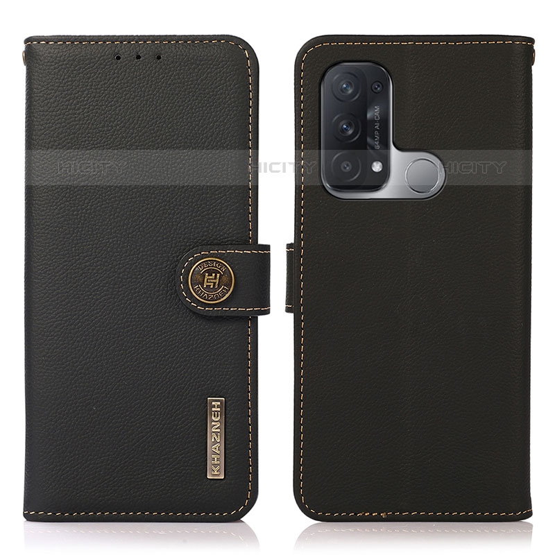 Coque Portefeuille Livre Cuir Etui Clapet B02H pour Oppo Reno5 A Noir Plus