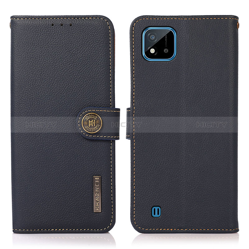 Coque Portefeuille Livre Cuir Etui Clapet B02H pour Realme C11 (2021) Bleu Plus