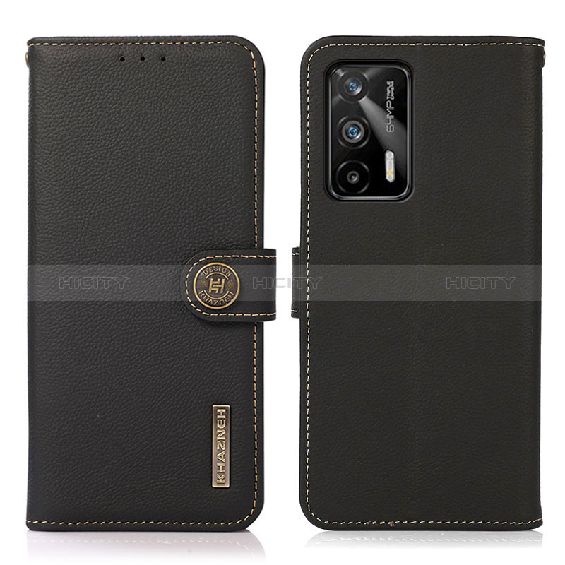 Coque Portefeuille Livre Cuir Etui Clapet B02H pour Realme GT 5G Noir Plus