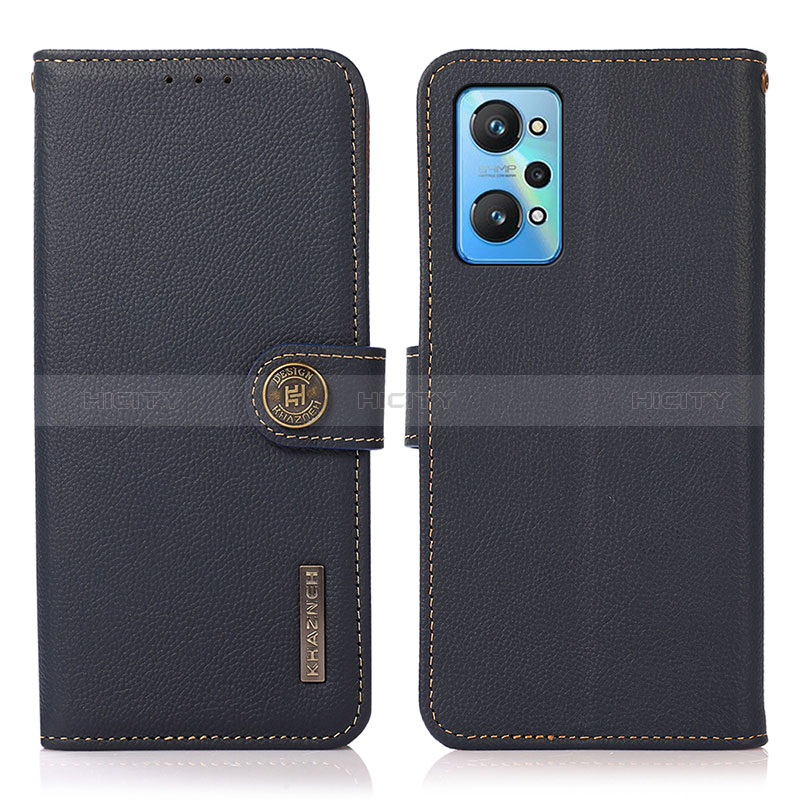 Coque Portefeuille Livre Cuir Etui Clapet B02H pour Realme GT Neo 3T 5G Bleu Plus