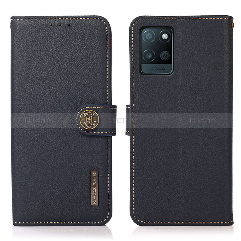 Coque Portefeuille Livre Cuir Etui Clapet B02H pour Realme V11 5G Bleu Plus