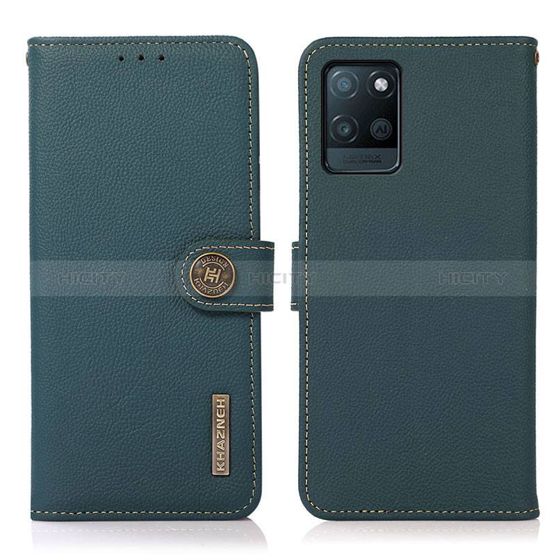 Coque Portefeuille Livre Cuir Etui Clapet B02H pour Realme V11 5G Vert Plus