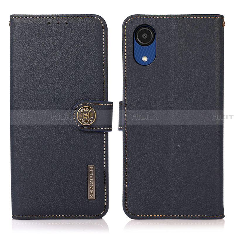 Coque Portefeuille Livre Cuir Etui Clapet B02H pour Samsung Galaxy A03 Core Bleu Plus