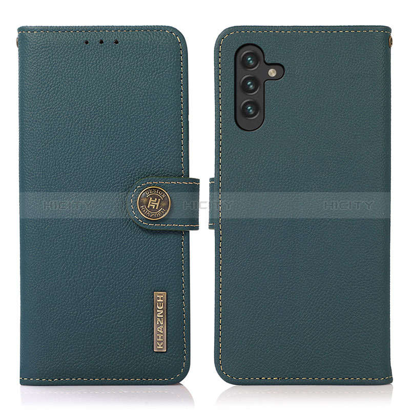 Coque Portefeuille Livre Cuir Etui Clapet B02H pour Samsung Galaxy A04s Vert Plus