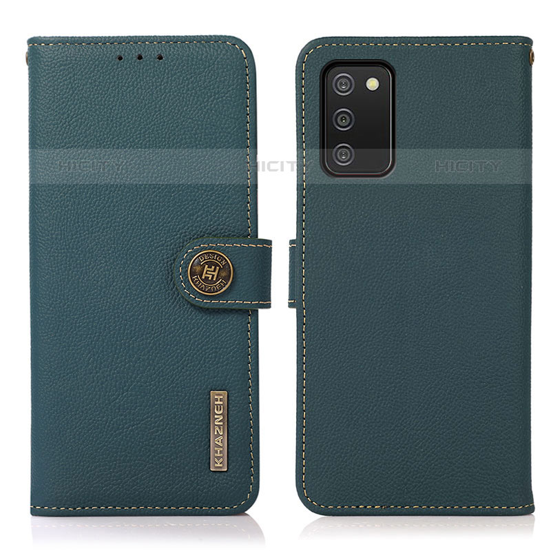 Coque Portefeuille Livre Cuir Etui Clapet B02H pour Samsung Galaxy M02s Vert Plus