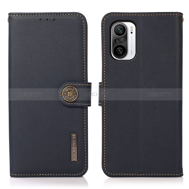 Coque Portefeuille Livre Cuir Etui Clapet B02H pour Xiaomi Mi 11i 5G Bleu Plus