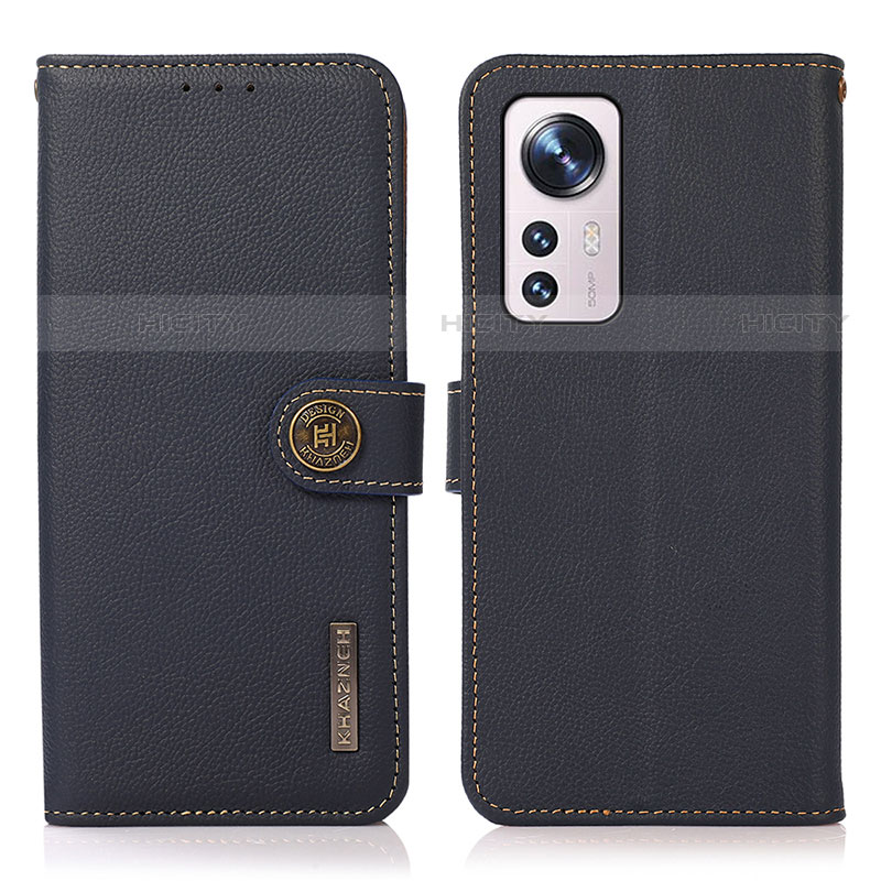 Coque Portefeuille Livre Cuir Etui Clapet B02H pour Xiaomi Mi 12X 5G Bleu Plus