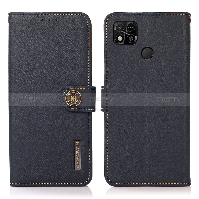 Coque Portefeuille Livre Cuir Etui Clapet B02H pour Xiaomi POCO C3 Bleu Plus