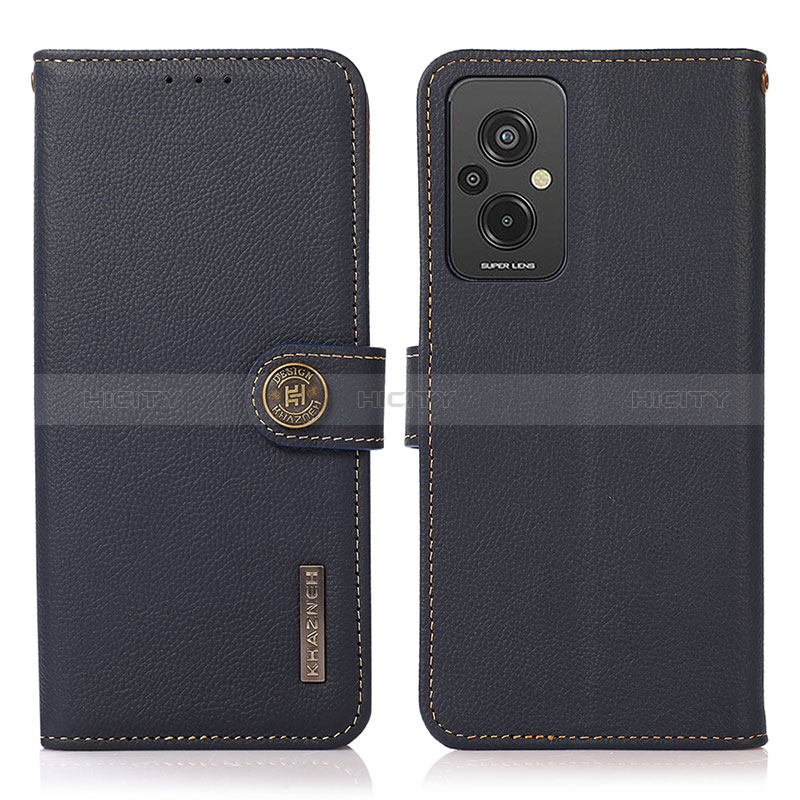 Coque Portefeuille Livre Cuir Etui Clapet B02H pour Xiaomi Redmi 11 Prime 4G Bleu Plus